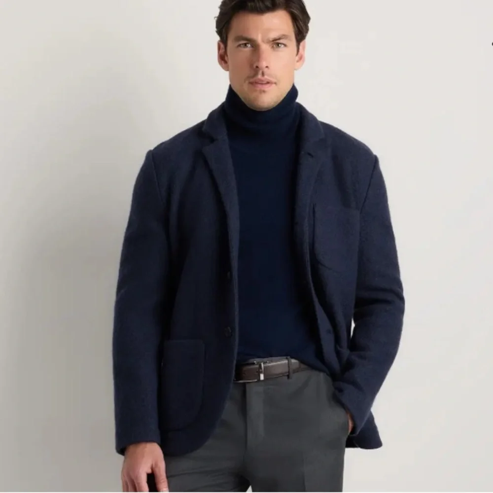 Giorgio Armani Corporation Navy Blue Wool Cashmere Soft Sport Coat IT 52/US 42